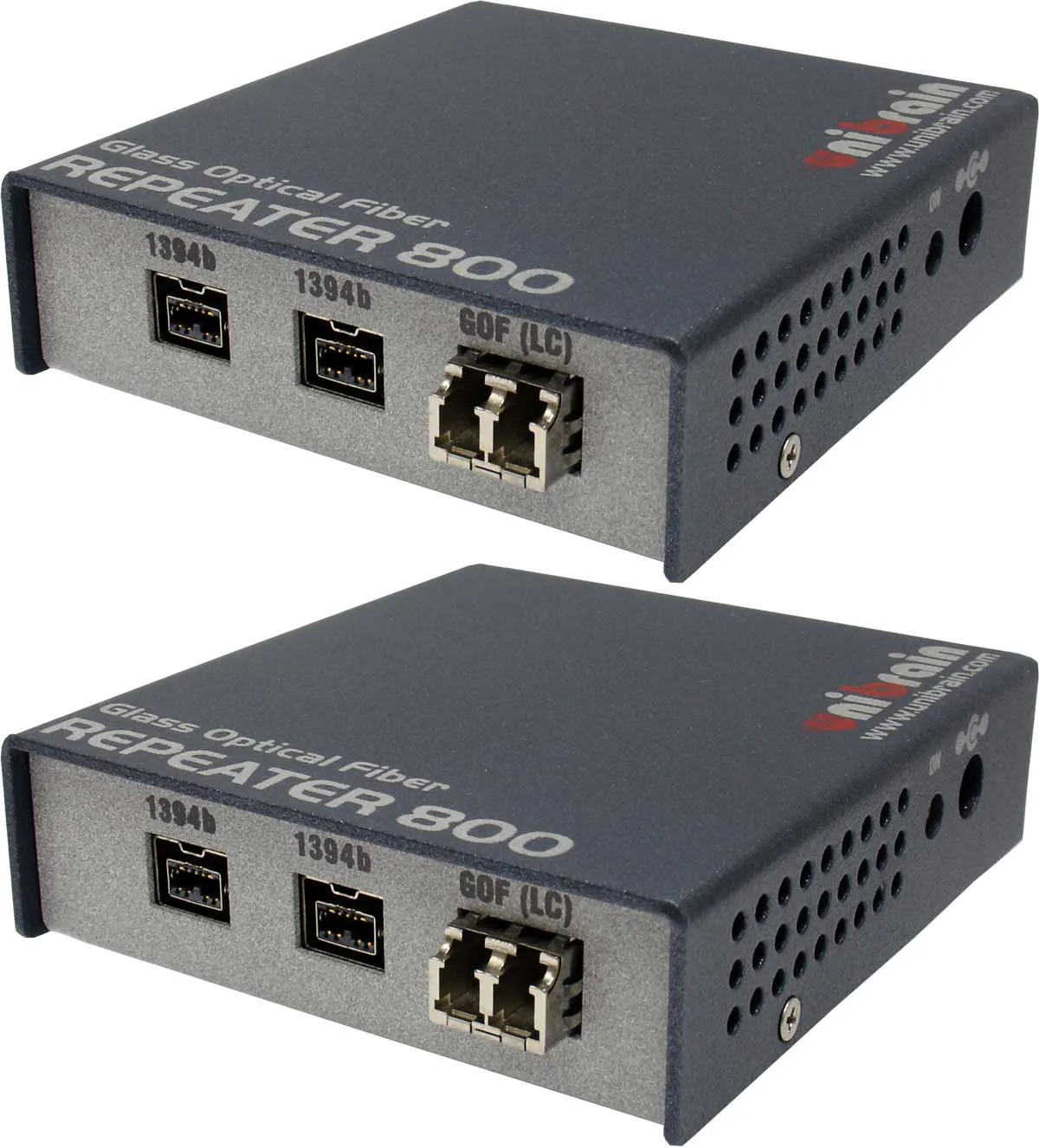 Unibrain FireWire 800 Glass Optical Fiber Repeater Kit (Pair) | LC Fiber • 550m (2553) - Custom Specifications & Volume Orders