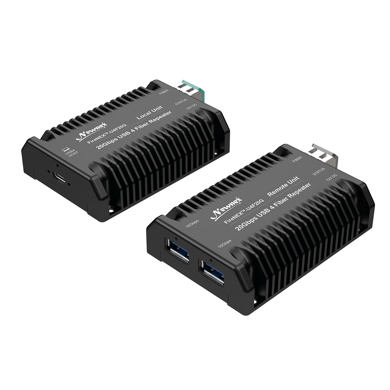 FireNEX-U4F20G USB4 Fiber Repeater | 700m USB 5Gbps / 300m USB 10Gbps