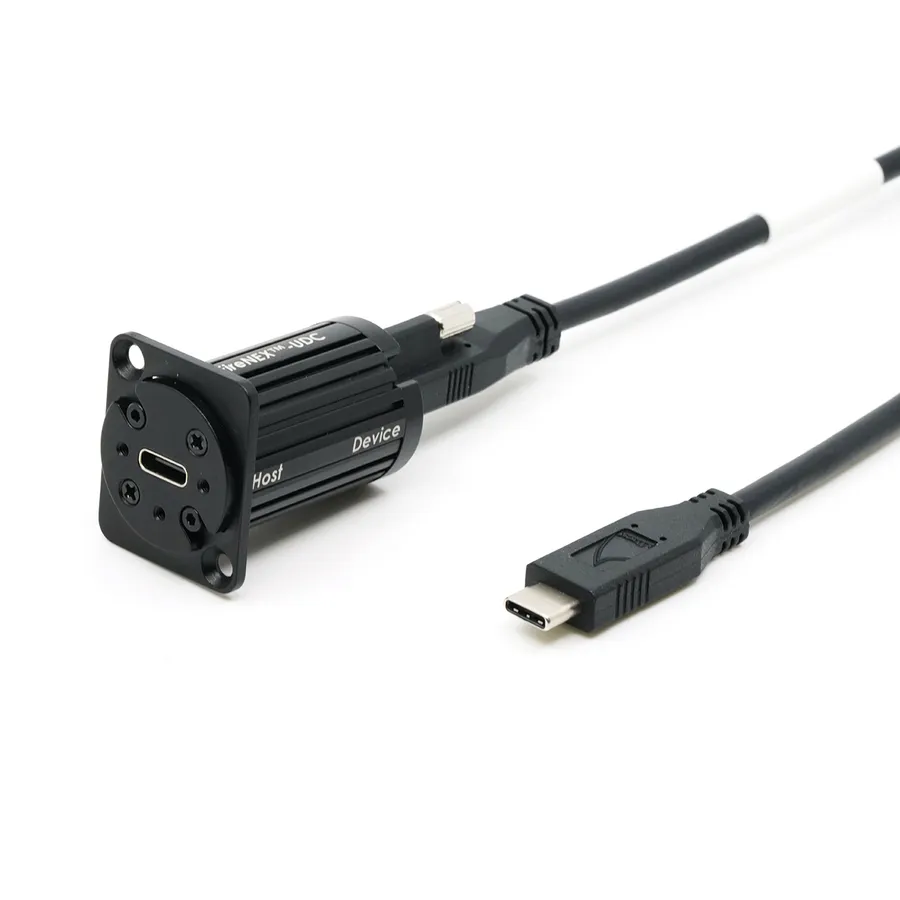 FireNEX-UDC Panel-Mount USB-C Active Repeater | 10Gbps • DP Alt Mode • 240W PD