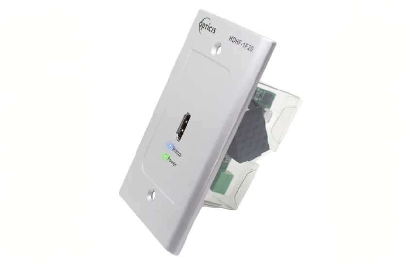 Opticis HDHF-1F20 HDMI 2.0 Fiber Wall Plate Extender, 4K60, 300m (984ft) - Custom Specifications & Volume Orders