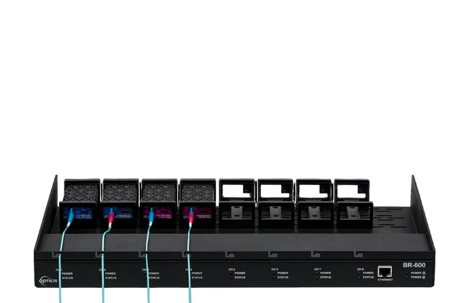Opticis BR-600 19” 1RU Rack for Optical Extenders | Power & Diagnosis Mount - View 1