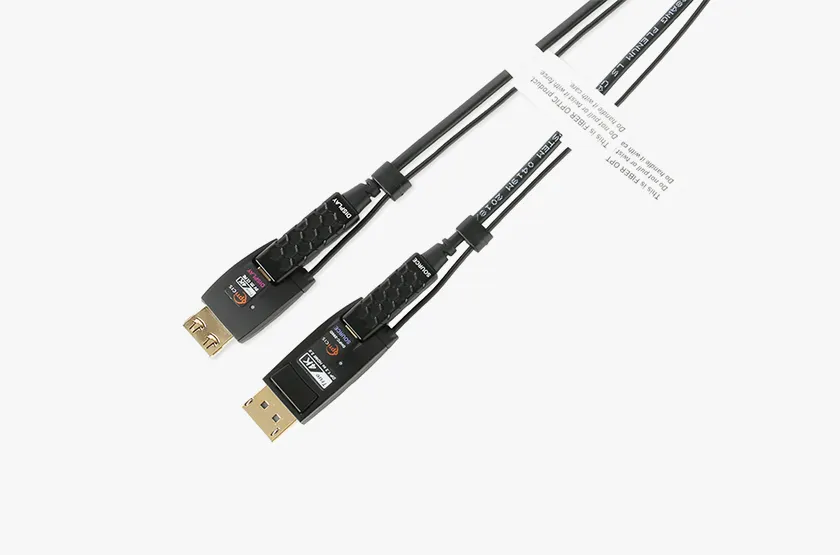 Opticis DHFC-200D Detachable DP 1.2 to HDMI 2.0 AOC | 4K60, 100m Plenum/LSZH