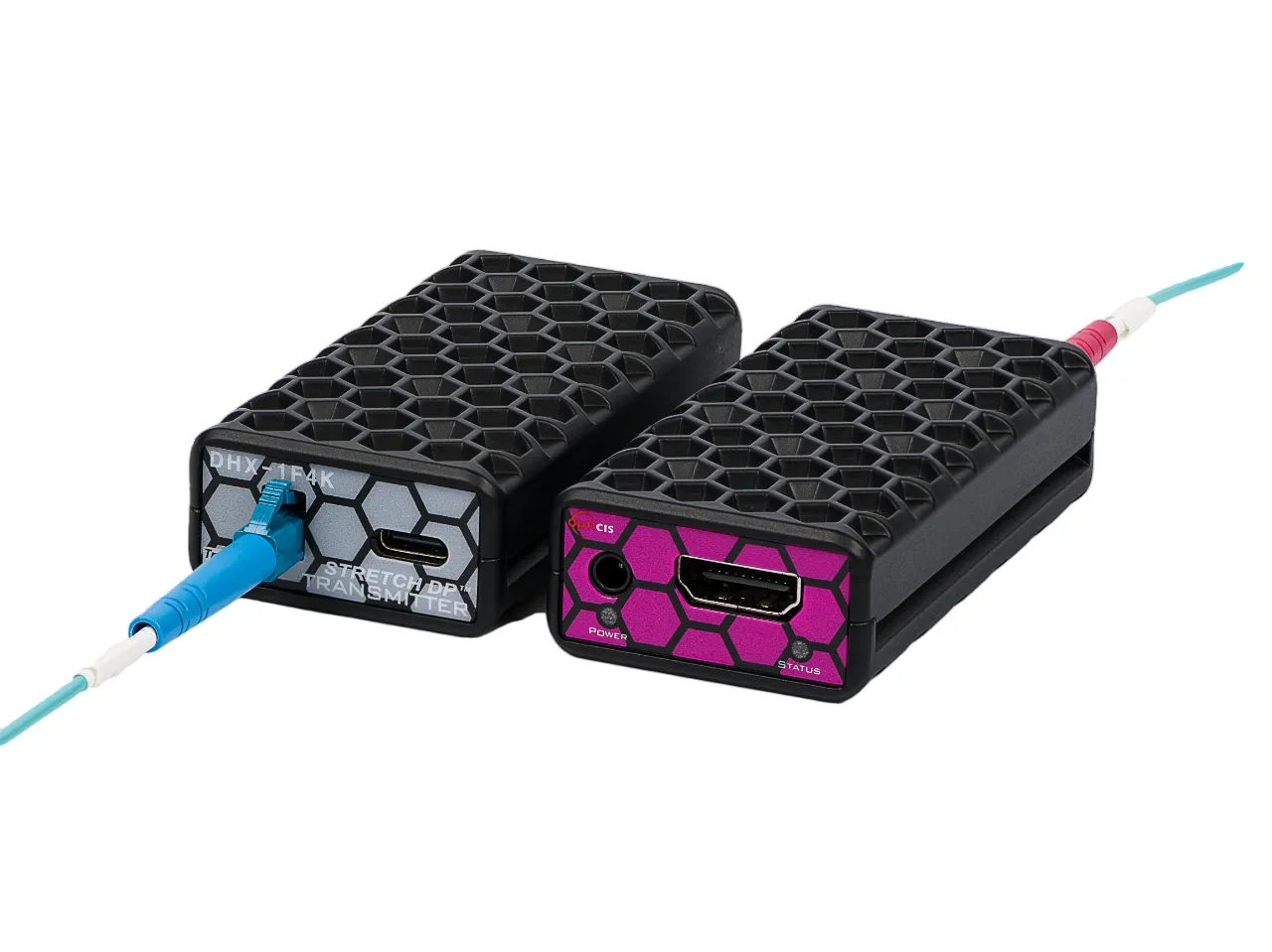 Opticis DHX-1F4K-TR DP 1.2 to HDMI 2.0 Fiber Extender | 4K60, 300m, Diagnostics - Custom Specifications & Volume Orders