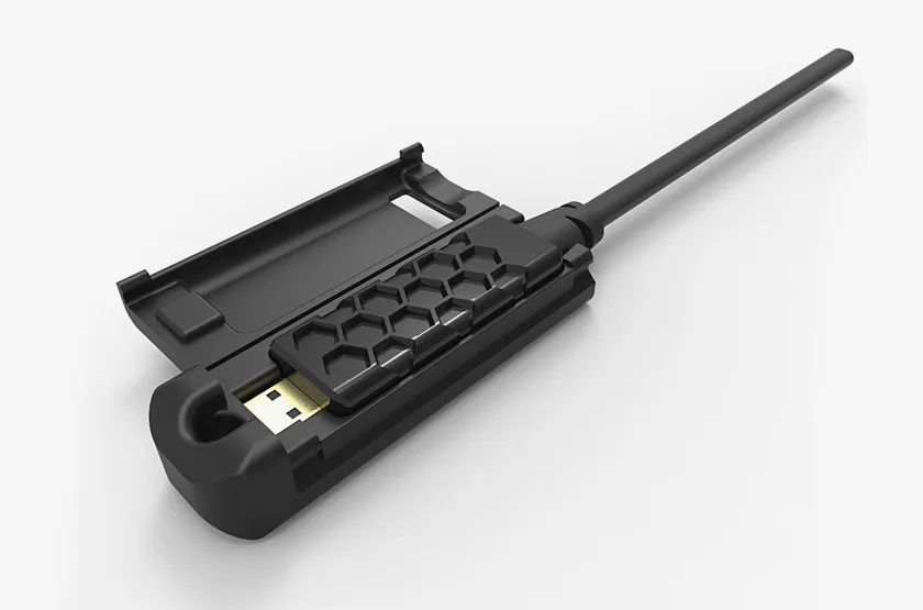 Opticis DPFC-200D Detachable DisplayPort 1.2 AOC | 4K60, 100m Plenum/LSZH - View 1
