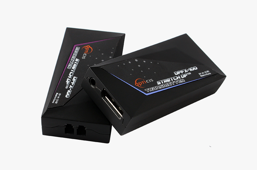 Opticis DPFX-100-TR DisplayPort 1.1 Fiber Extender | 200m Dual LC, WQXGA