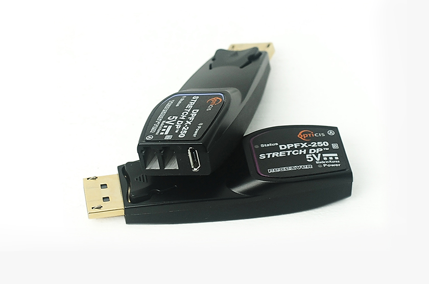 Opticis DPFX-250-TR DisplayPort 1.2 Optical Extender | 200m Dual LC OM3 Fiber