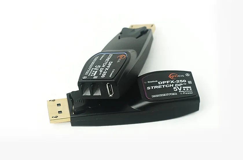 Opticis DPFX-250-TR DisplayPort 1.2 Optical Extender | 200m Dual LC OM3 Fiber - Custom Specifications & Volume Orders