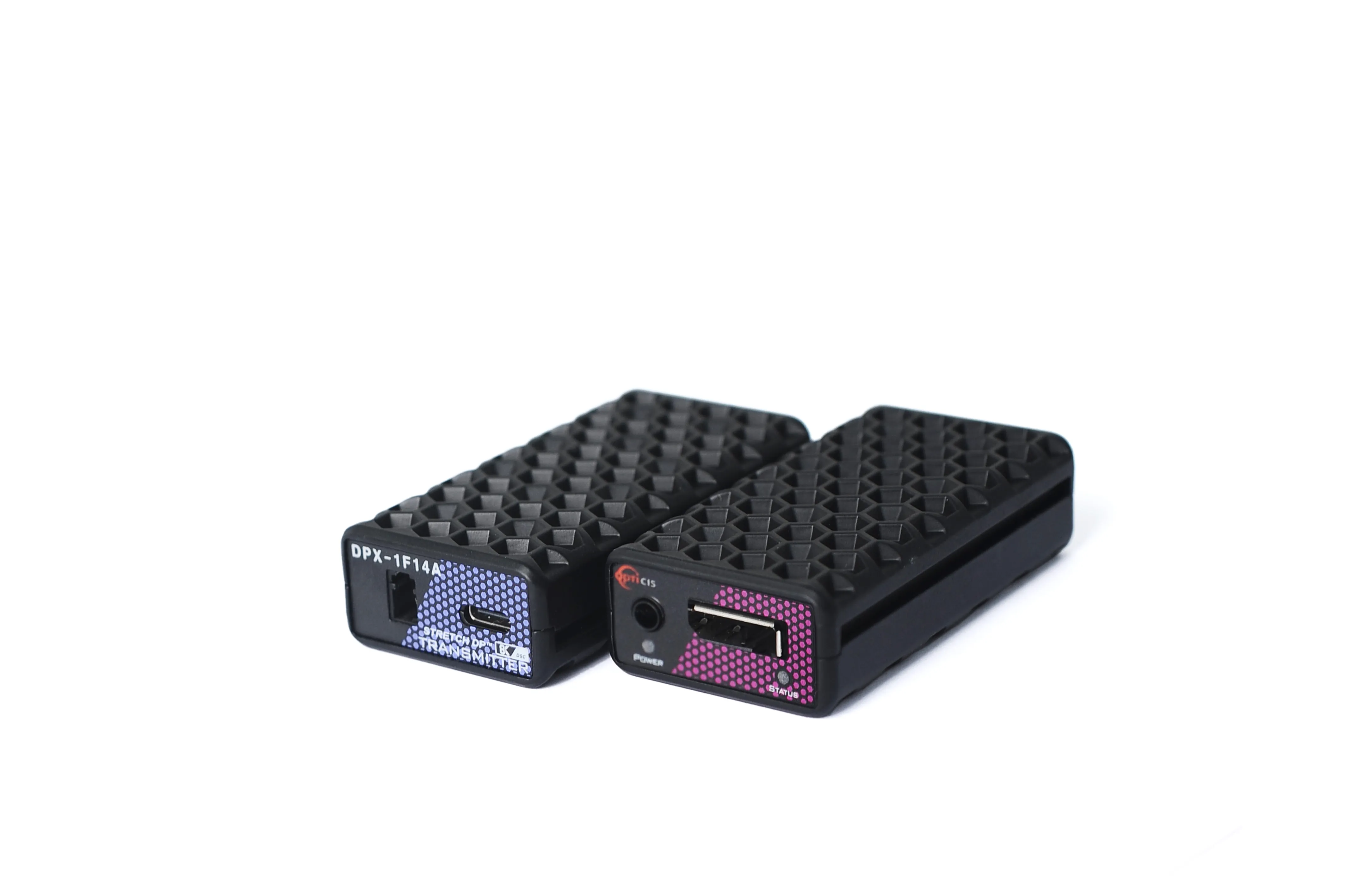 Opticis DisplayPort 1.4 One-Fiber Optical Extender with Smart Aux, 8K60 DSC, 300m (DPX-1F14A-TR) - Custom Specifications & Volume Orders