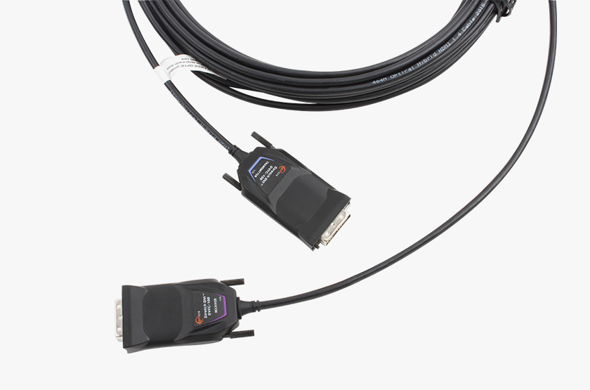 DVI Active Optical Cable | 100m Hybrid Fiber DVI Extension