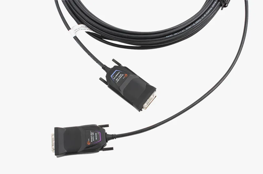 Opticis DVFC-100 DVI Active Optical Cable | 100m Hybrid Fiber DVI Extension - Custom Specifications & Volume Orders