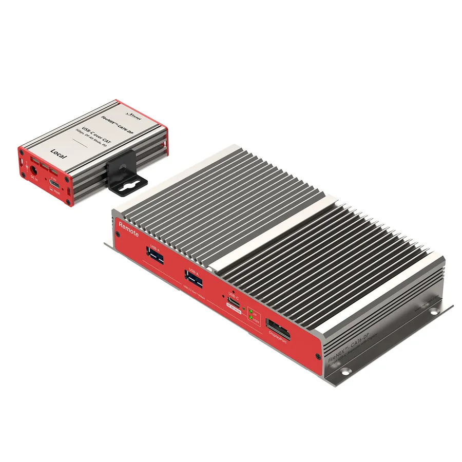 Newnex FireNEX-CAT6-DP USB-C over CAT6a/7 Extender | 5Gbps • 4K DP Alt Mode • 60W PD • GigE