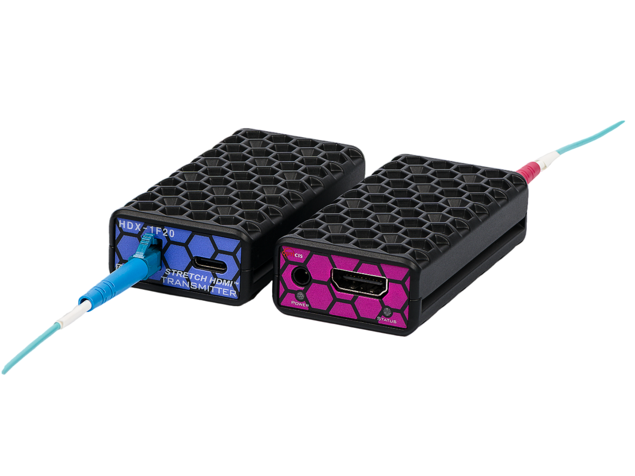 Opticis HDMI 2.0 One-Fiber Optical Extender with Diagnostics, 4K60, 300m (HDX-1F20-TR)