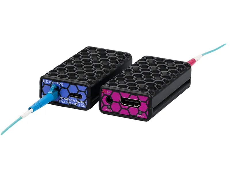 Opticis HDMI 2.0 One-Fiber Optical Extender with Diagnostics, 4K60, 300m (HDX-1F20-TR)