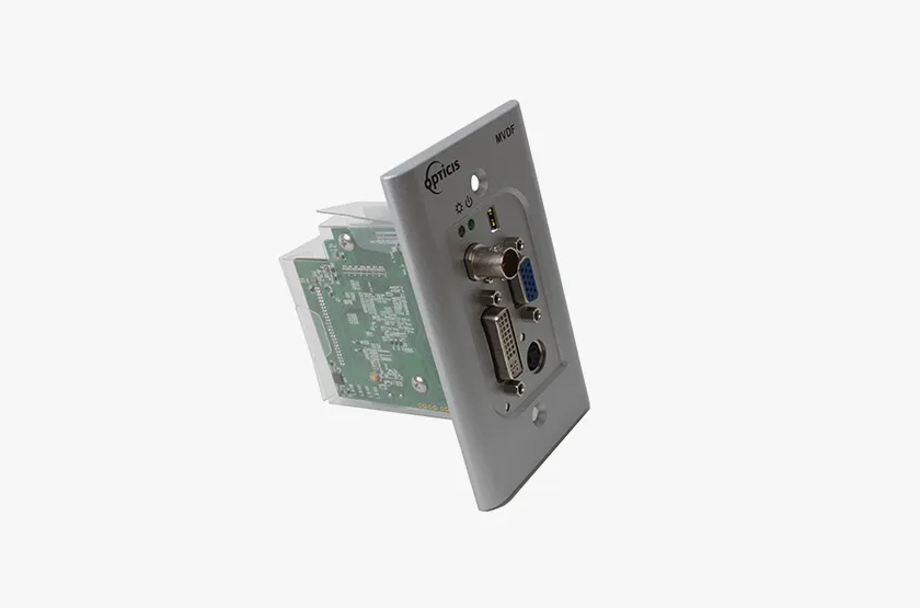 Opticis MVDF Wall Plate Converter | Multi-Format Video to Fiber DVI 500m - View 1