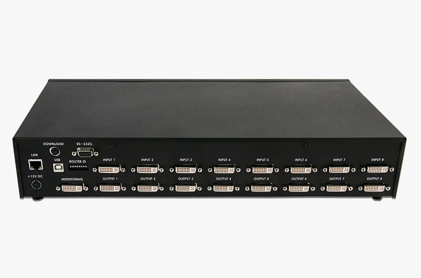 Opticis ODM-88 8x8 DVI Matrix Router | DVI Matrix Switch with EDID & HDCP - View 1