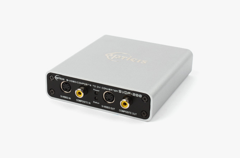 Opticis SVDF-200 S-Video/Composite to Fiber DVI Converter | 500m SC Multimode SXGA