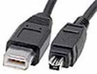 FireWire 6-pin to 4-pin Cable - 1m/3ft (CFA-6401)