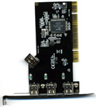 FireWire 1394A 3+1 Port PCI Card AGERE Chipset