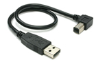Newnex USB 2.0 Left Angle B-plug to Straight A-plug, 24in